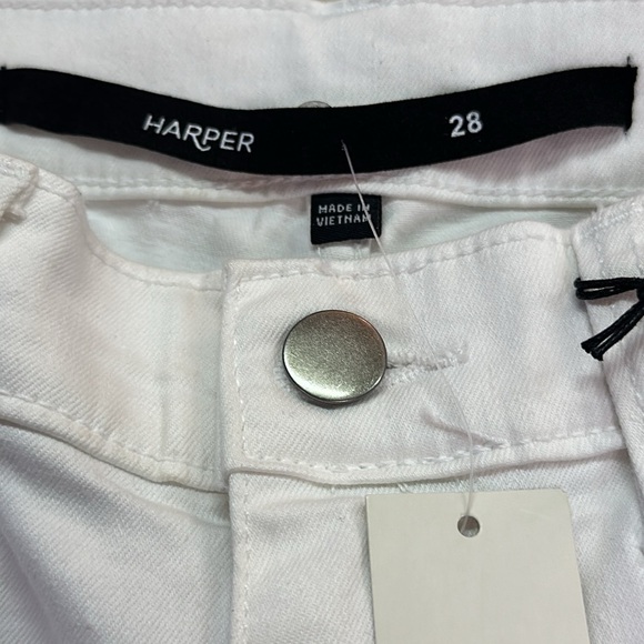 Francesca’s Harper Midrise Knee Slit Skinny Stretch Cotton Blend White Jeans NWT - Picture 3 of 8